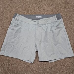 Simms Fishing Shorts Womens L Gray Stretch Outdoor Hiking Performance Utility